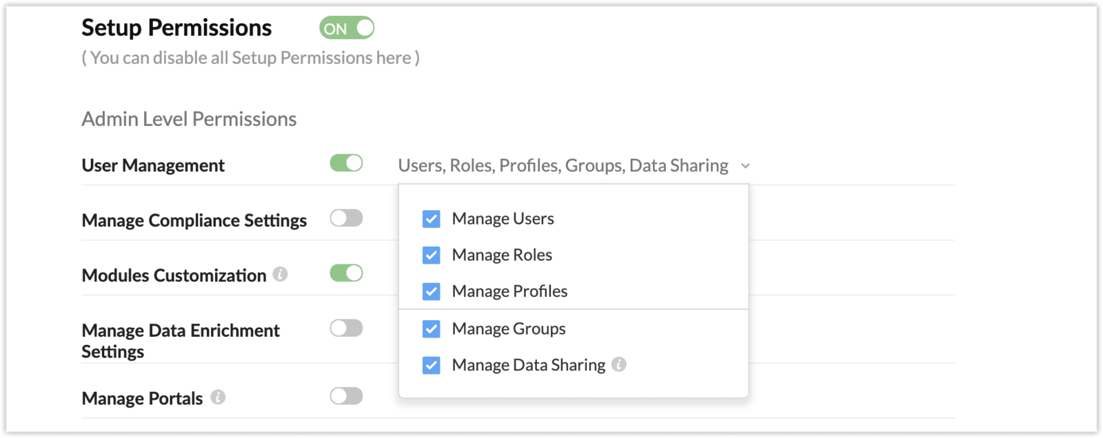 User Roles and Profiles Zoho