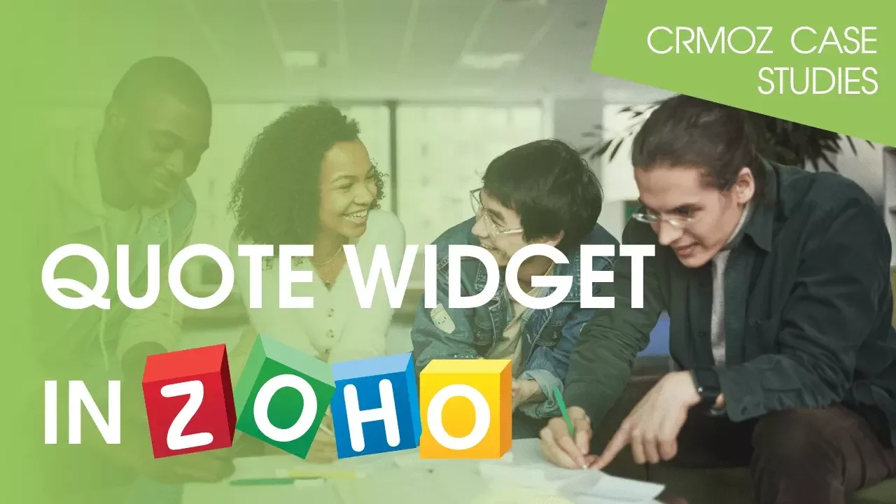 Quote widget in Zoho CRM